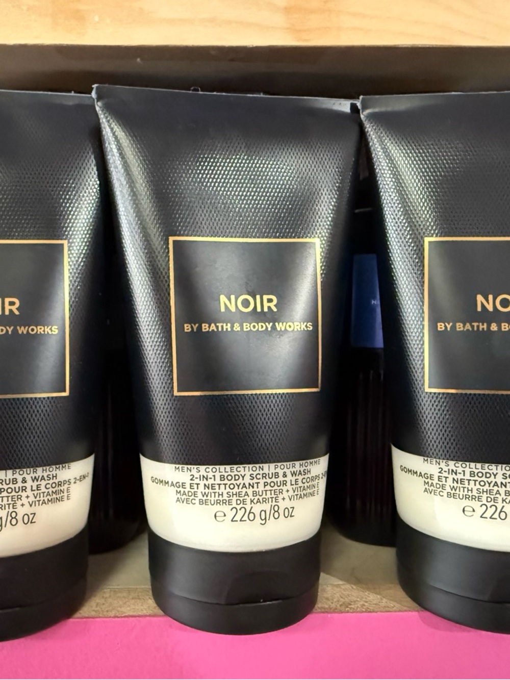 3  Noir 2-in-1 Body Scrub & Wash - Black & Gold Accents